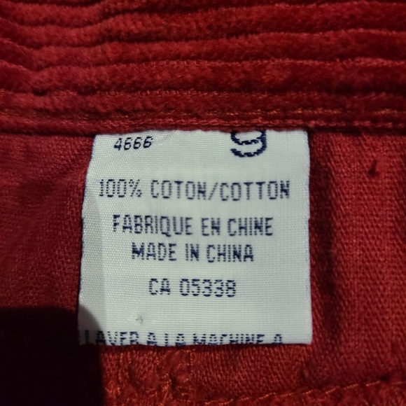 1970's Burgundy Corduroy Button Front Cotton Skirt - Picture 6 of 8